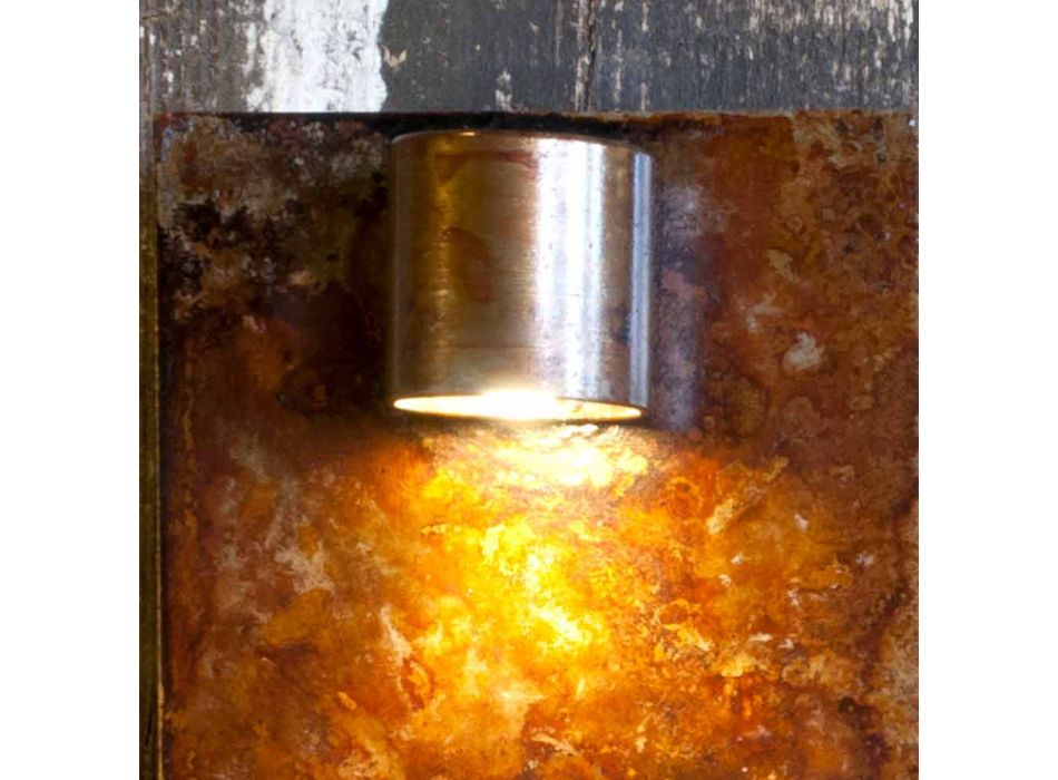 Lampada da Parete Artigianale in Ferro Finitura Corten Made in Italy - Cialda