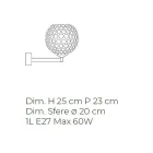 Lampada da Parete Artigianale in Vetro Veneziano Soffiato - Bolle Balloton Viadurini