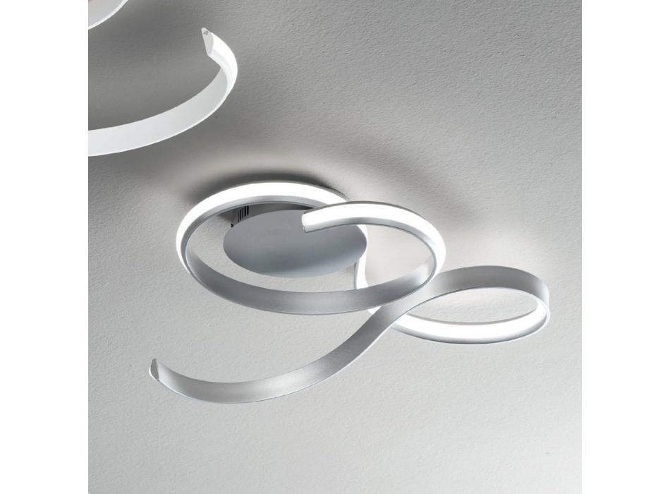 Lampada da Parete con LED in Metallo Verniciato Design Moderno - Trella Viadurini