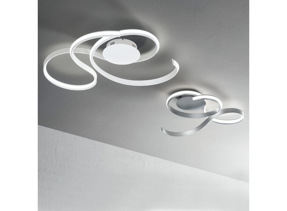 Lampada da Parete con LED in Metallo Verniciato Design Moderno - Trella Viadurini