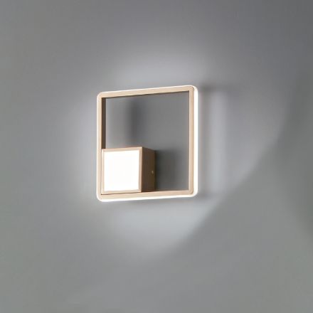 Lampada da Parete con LED in Metallo Verniciato Finitura Oro - Formale Viadurini