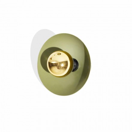 Lampada da Parete Design Moderno in Metallo con Decoro Oro Made in Italy - Valta Viadurini