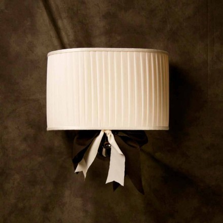 Lampada da parete design vintage Chanel, in seta color avorio Viadurini