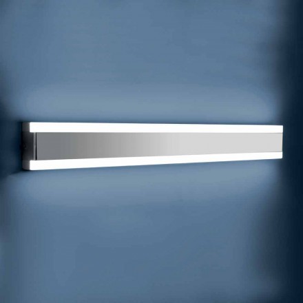 Lampada da Parete in Acciaio Inox, Plexiglass e Alluminio con Luce LED - Magneto Viadurini