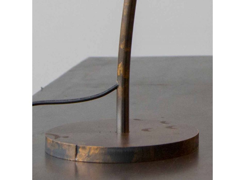 Lampada da Tavolo Artigianale in Ferro Finitura Oro Made in Italy - Ribolla