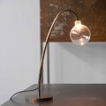 Lampada da Tavolo Artigianale in Ferro Finitura Oro Made in Italy - Ribolla