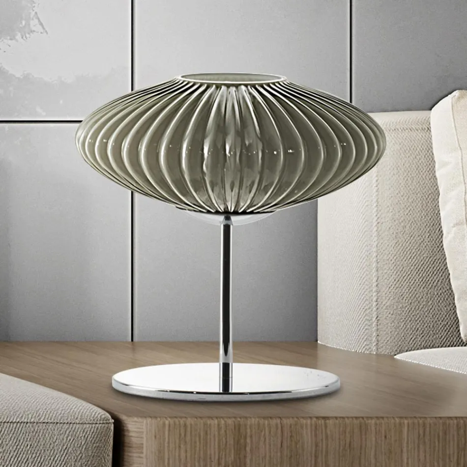 Lampada da Tavolo Artigianale in Vetro Soffiato a Mano a Venezia - Dafne Viadurini