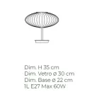 Lampada da Tavolo Artigianale in Vetro Soffiato a Mano a Venezia - Dafne Viadurini