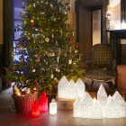 Lampada da Tavolo Candela Luminosa Bianca o Rossa Design di Slide - Fiammetta Viadurini