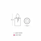 Lampada da Tavolo Candela Luminosa Bianca o Rossa Design di Slide - Fiammetta Viadurini