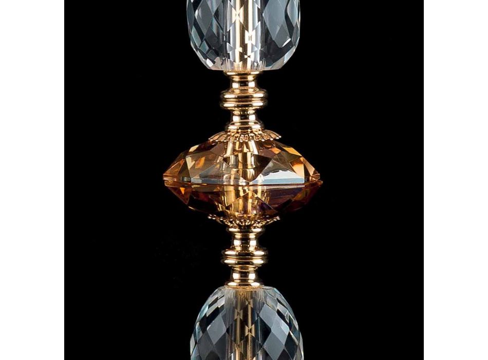 Lampada da tavolo classica in cristallo e vetro Belle, made in Italy Viadurini