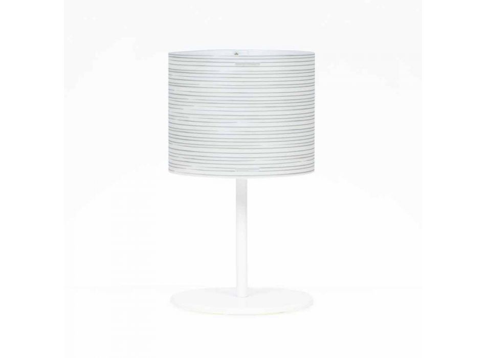 Lampada da tavolo con decoro design moderno, diametro 30 cm, Debby 