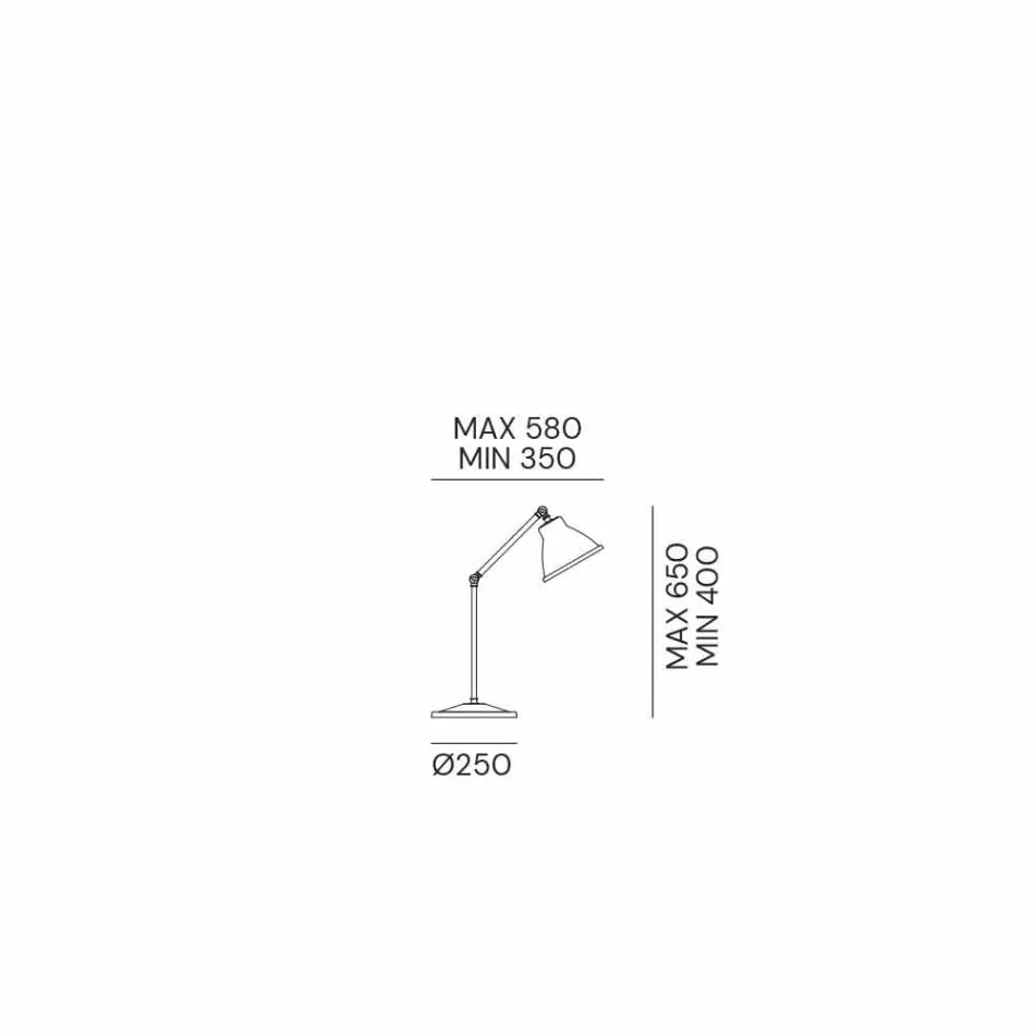 Lampada da Tavolo con Snodo in Ottone e Ferro Design Vintage - Loft by Il Fanale Viadurini