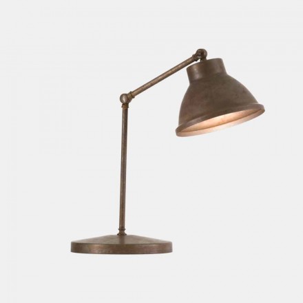 Lampada da Tavolo con Snodo in Ottone e Ferro Design Vintage - Loft by Il Fanale Viadurini