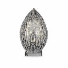Lampada da tavolo design in cristallo e acciaio forma di uovo Egg Viadurini