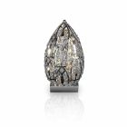 Lampada da tavolo design in cristallo e acciaio forma di uovo Egg Viadurini