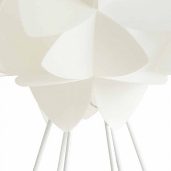 Lampada da tavolo design moderno bianco perla, Kaly diametro 46 cm