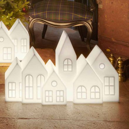 Lampada da Tavolo di Design a Casette Led Bianco o Rosso Design Slide - Kuusi Viadurini