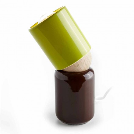 Lampada da tavolo di design moderno in ceramica made in Italy Asia Viadurini