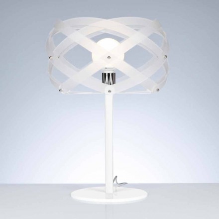Lampada da tavolo in metacrilato bianco satinato diametro 40 cm Vanna  Viadurini