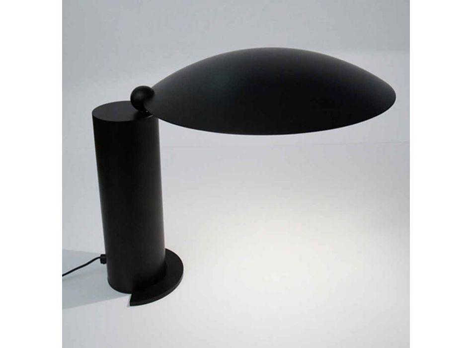 Lampada da Tavolo in Metallo Cromato o Nero con LED Made in Italy - Orlando Viadurini