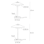 Lampada da Tavolo in Metallo di Diverse Finiture Made in Italy - Mira Viadurini