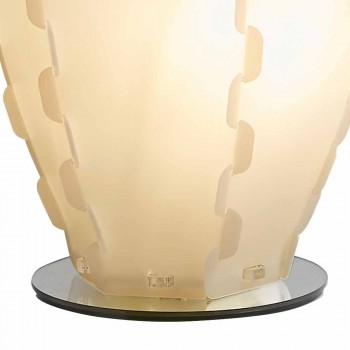 Lampada da tavolo in sandylex pearl made in Italy Gisele, diam. 27 cm