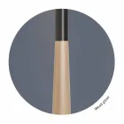 Lampada da Tavolo Moderna in Metallo, Legno e Organza Made in Italy - Boom Viadurini