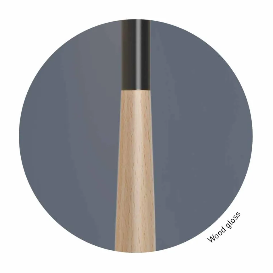 Lampada da Tavolo Moderna in Metallo, Legno e Organza Made in Italy - Boom Viadurini