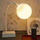 Lampada da tavolo moderna stelo flessibile In-es.artdesign MicroT Luna Viadurini