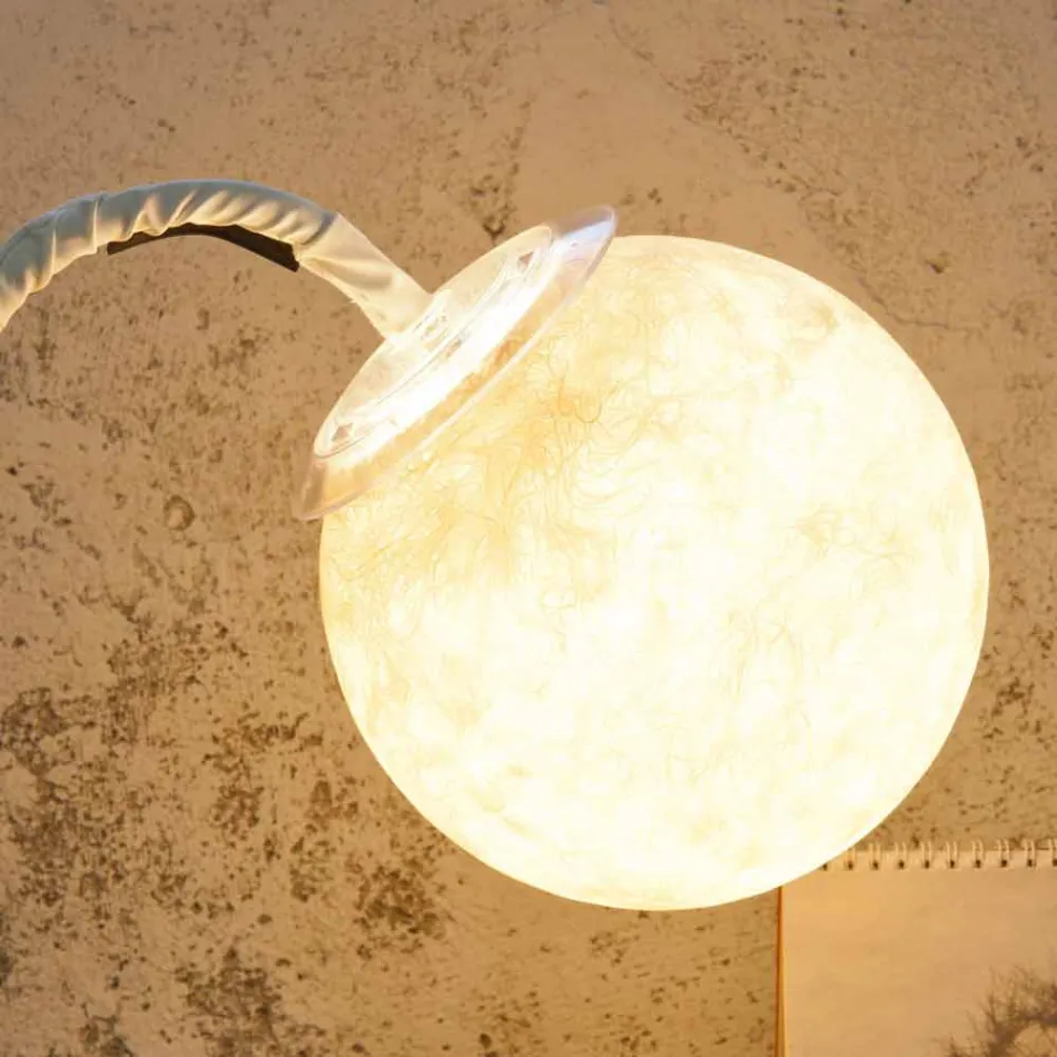 Lampada da tavolo moderna stelo flessibile In-es.artdesign MicroT Luna Viadurini