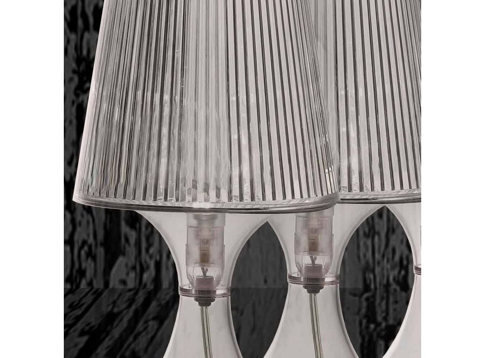 Lampada da tavolo policarbonato trasparente made in Italy Frosinone