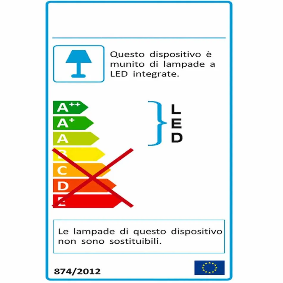 Lampada da tavolo sagomata, luce LED in plexiglass Ferla Viadurini