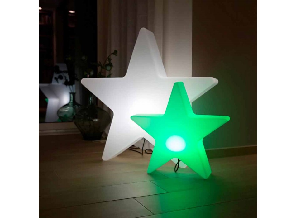 Lampada da Tavolo Solare o a LED di Design a Stella in Polietilene - Ringostar Viadurini
