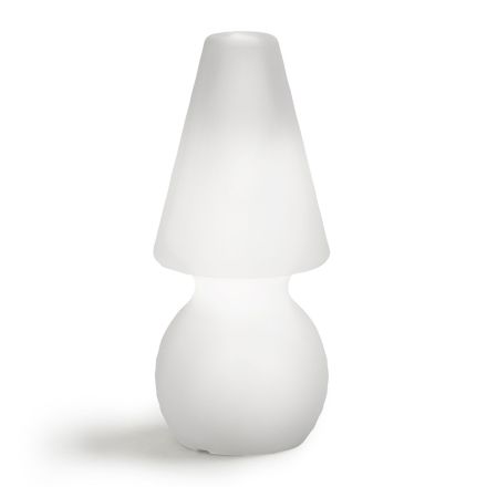 Lampada da Terra a Led in Polietilene Bianco Made in Italy - Alvarez Viadurini