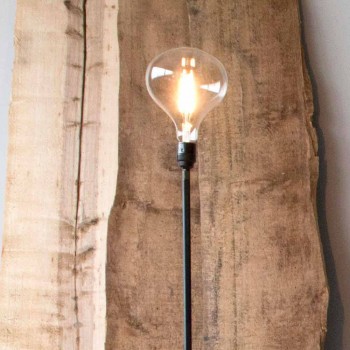 Lampada da Terra Artigianale con Struttura in Ferro Nero Made in Italy - Simple