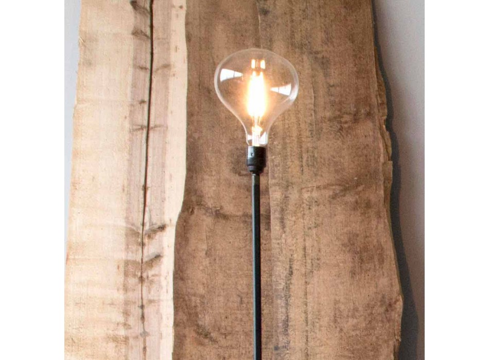 Lampada da Terra Artigianale con Struttura in Ferro Nero Made in Italy - Simple