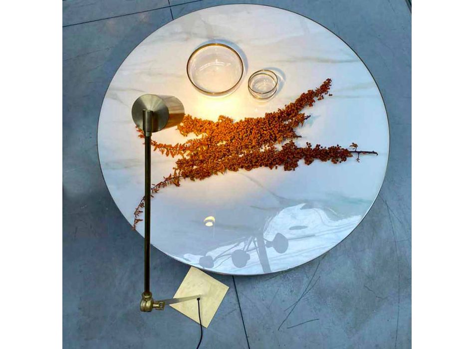 Lampada da Terra Artigianale in Ottone Naturale con LED Made in Italy - Agio