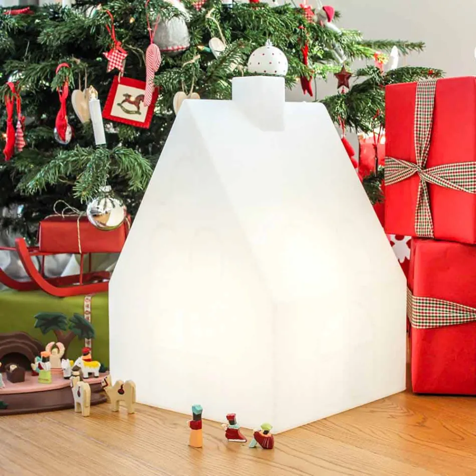 Lampada da Terra Casetta da Interno o Esterno a Led, Solare o E27 - Casastar Viadurini