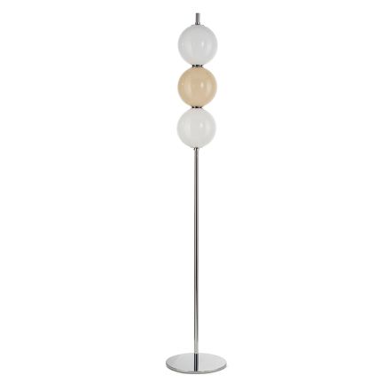 Lampada da Terra con Tre Lumi in Vetro Incamiciato Made in Italy - Lumira Viadurini