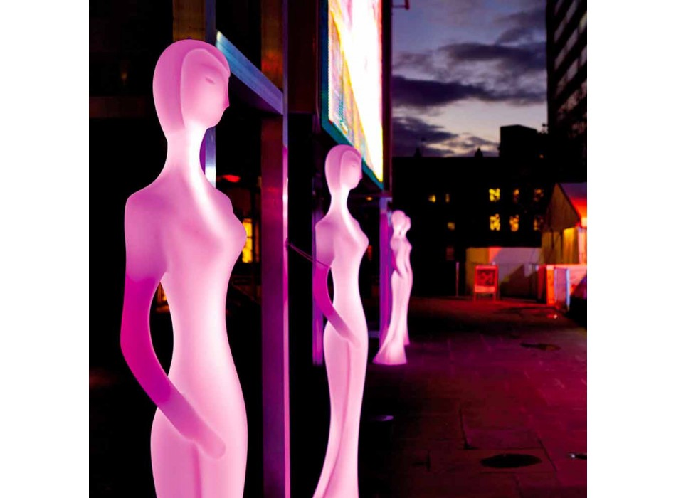 Lampada da Terra da Giardino con Luce Led RGBW Design a Statua - Penelope by Myyour Viadurini