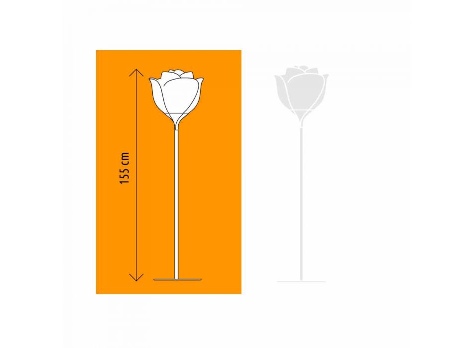 Lampada da Terra Design a Fiore in Plastica per Interni - Baby Love by Myyour Viadurini