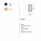 Lampada da terra design moderno in acciaio Ø37xh80 cm Fanny  Viadurini