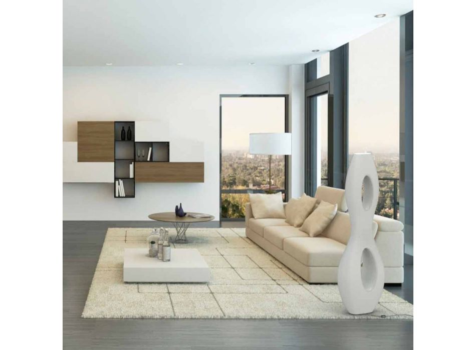 Lampada Treppiede Da Terra 38x145 Cm Design Moderno Multicolore