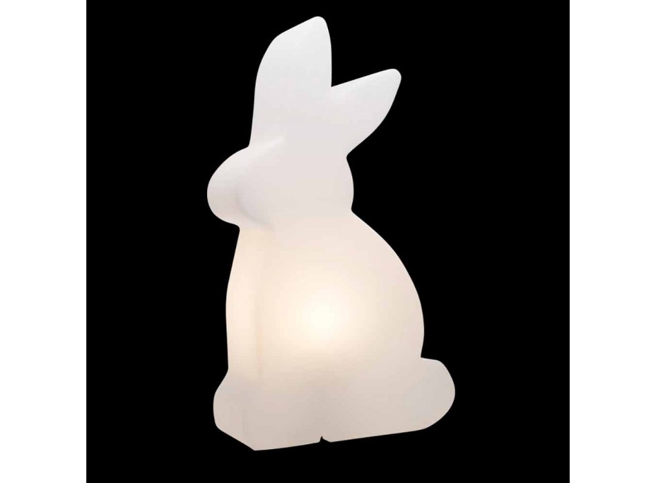Lampada da Terra di Design, Coniglio Bianco da Interni ed Esterni - Conigliostar Viadurini
