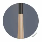 Lampada da Terra di Design in Metallo, Legno e Organza Made in Italy - Boom Viadurini