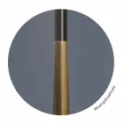 Lampada da Terra di Design in Metallo, Legno e Organza Made in Italy - Boom Viadurini