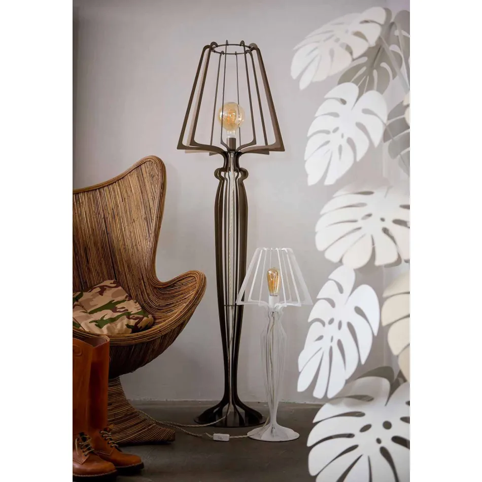 Lampada da Terra di Design Moderno in Ferro Made in Italy – Giunone Viadurini