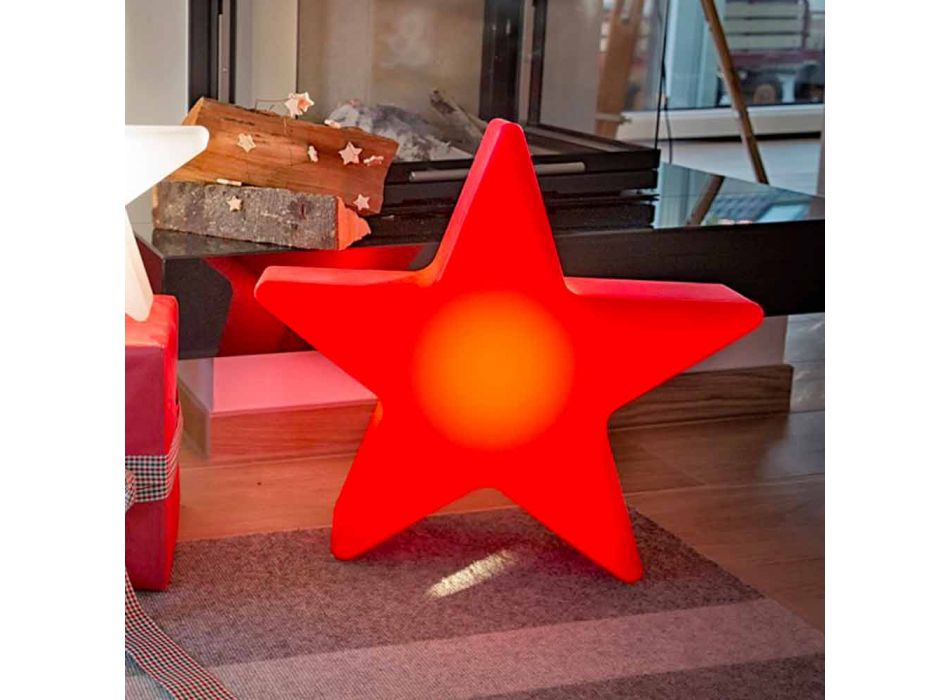 Lampada da Terra Forma a Stella Bianco o Rosso, Design Moderno - Ringostar Viadurini