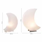 Lampada da Terra Forma di Luna in Plastica di 2 Misure Design Moderno - Lunastar Viadurini
